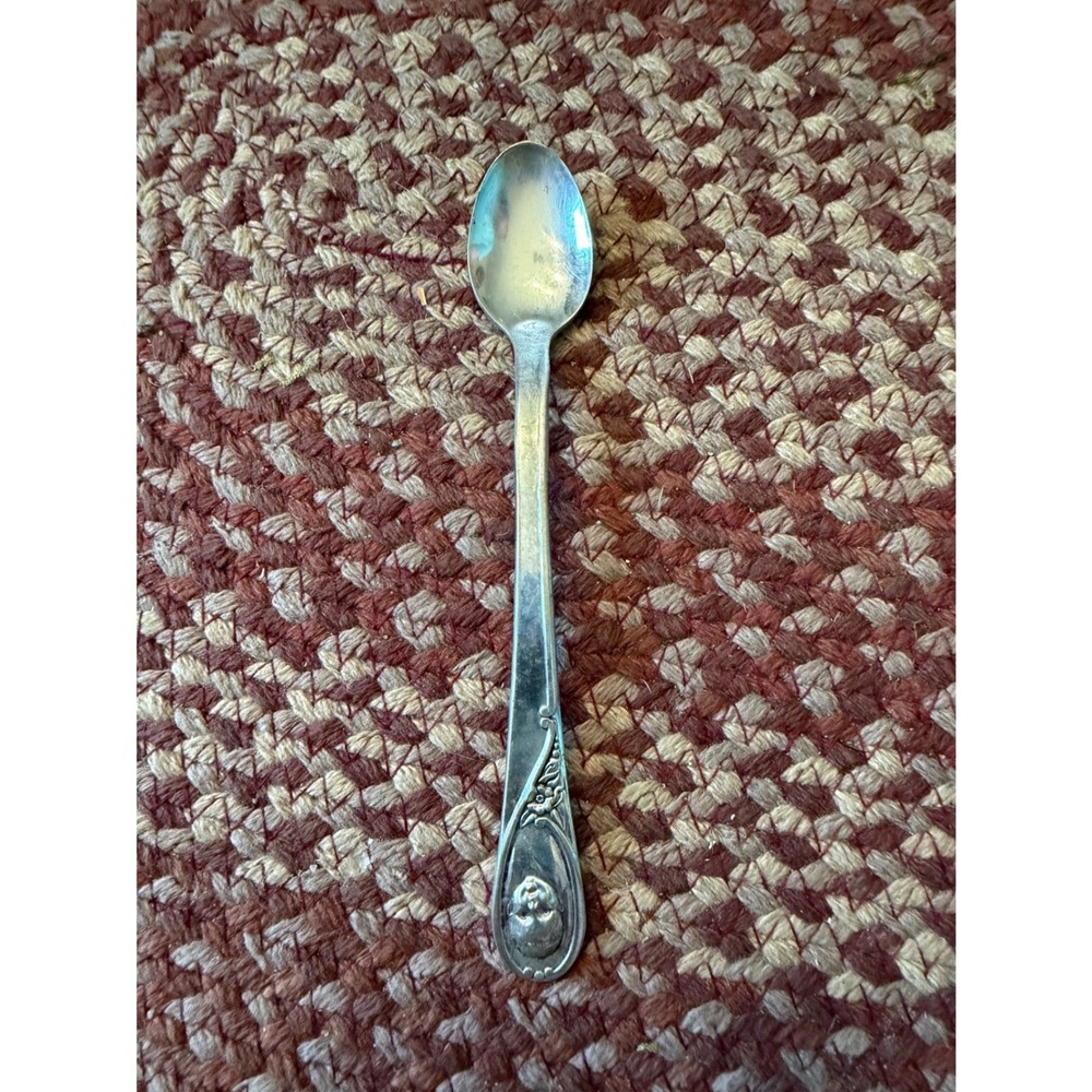 Gerber‎ Baby Spoon Infant Silver Winthrop Silver Plate Good Embossed Baby Face